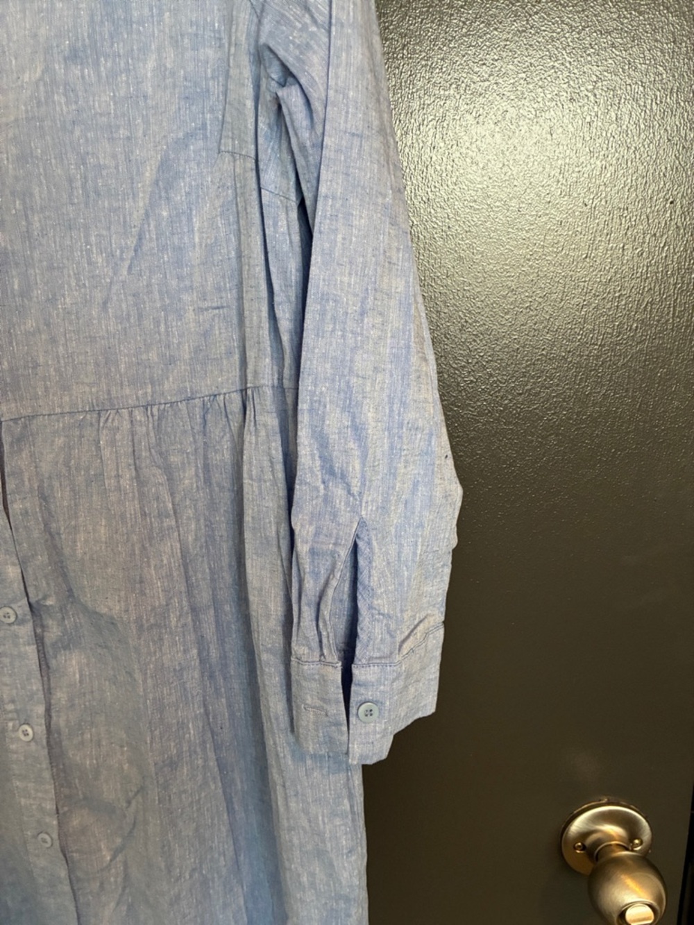 Pomander Place Lydell Maxi Dress Chambray Sz S - Picture 5 of 8